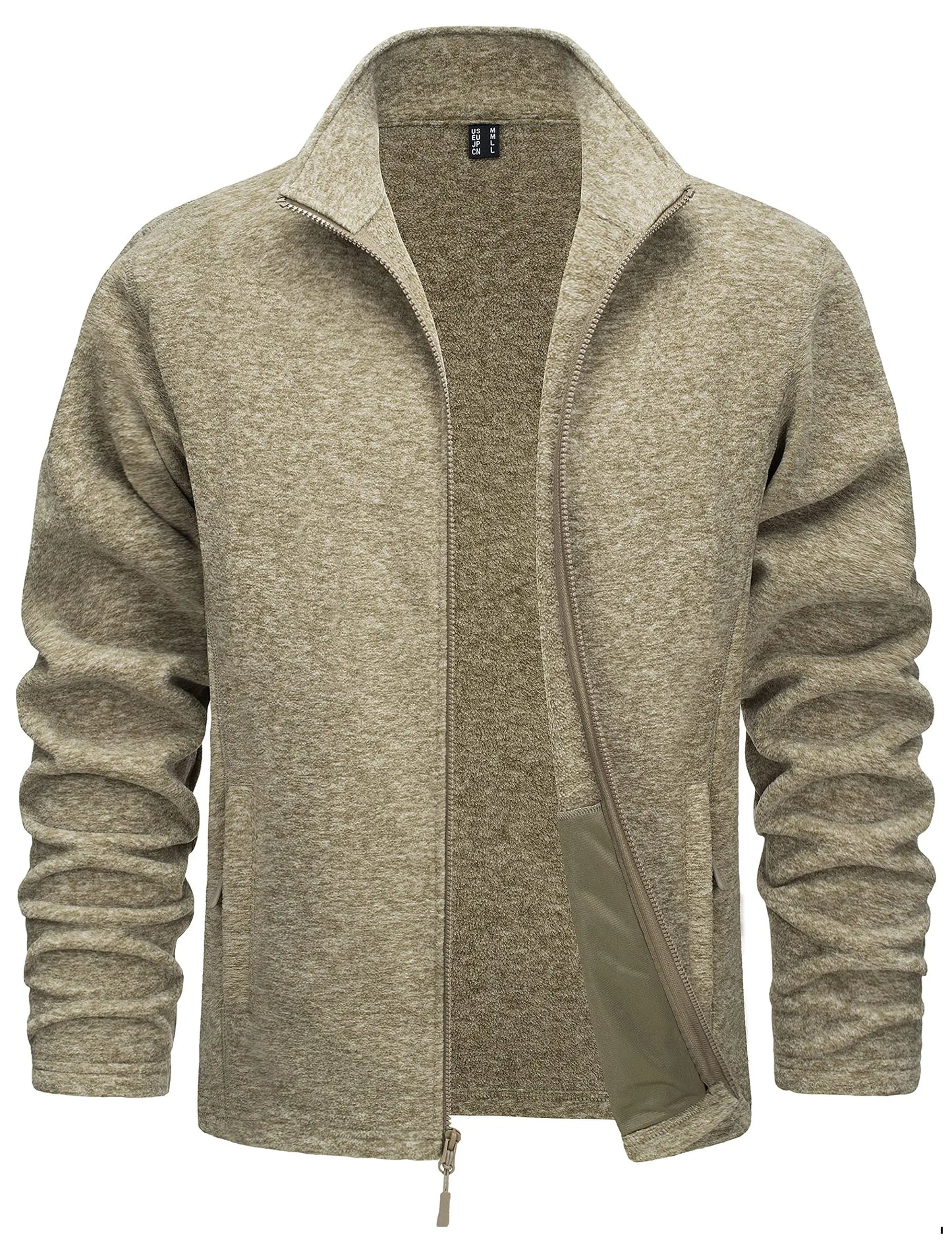 Tacvasen Giacche In Pile Leggere Con Zip Intera Da Uomo Casual Primaverile Con Tasche E Colletto Alla Coreana