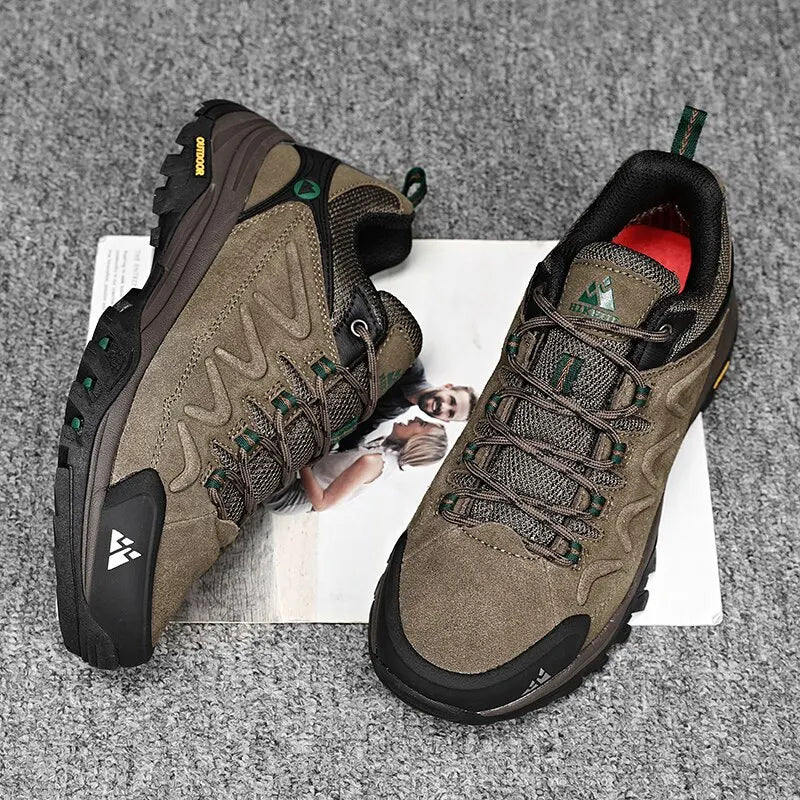Scarpe Da Trekking Da Uomo In Pelle Hikeup Traspiranti Scarpe Da Ginnastica Da Trekking Turistiche Per Trail E Montagna