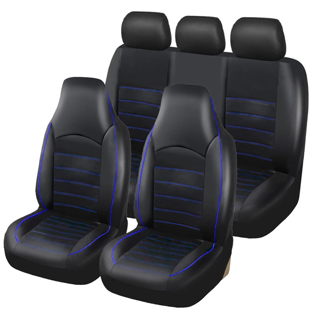 Coprisedili Auto In Pelle PU Set Completo Schienale Alto Universale Per Appassionati Auto