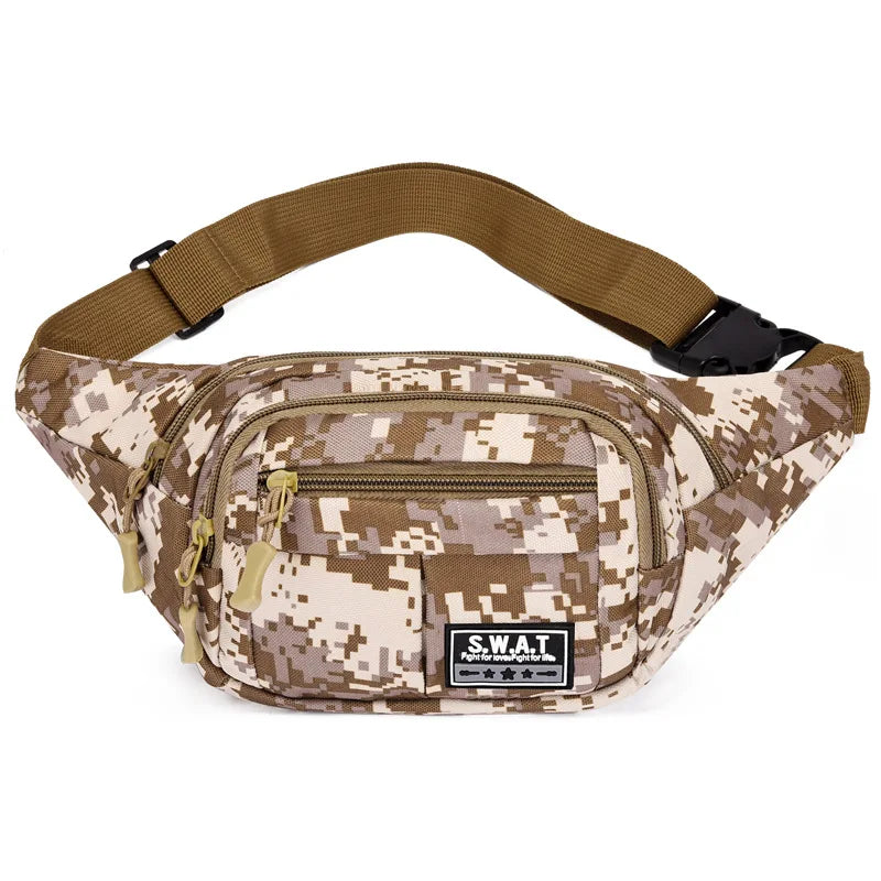 Nuovo Marsupio da Uomo Multistrato con Quattro Cerniere Borsa da Petto per Sport Outdoor e Tempo Libero