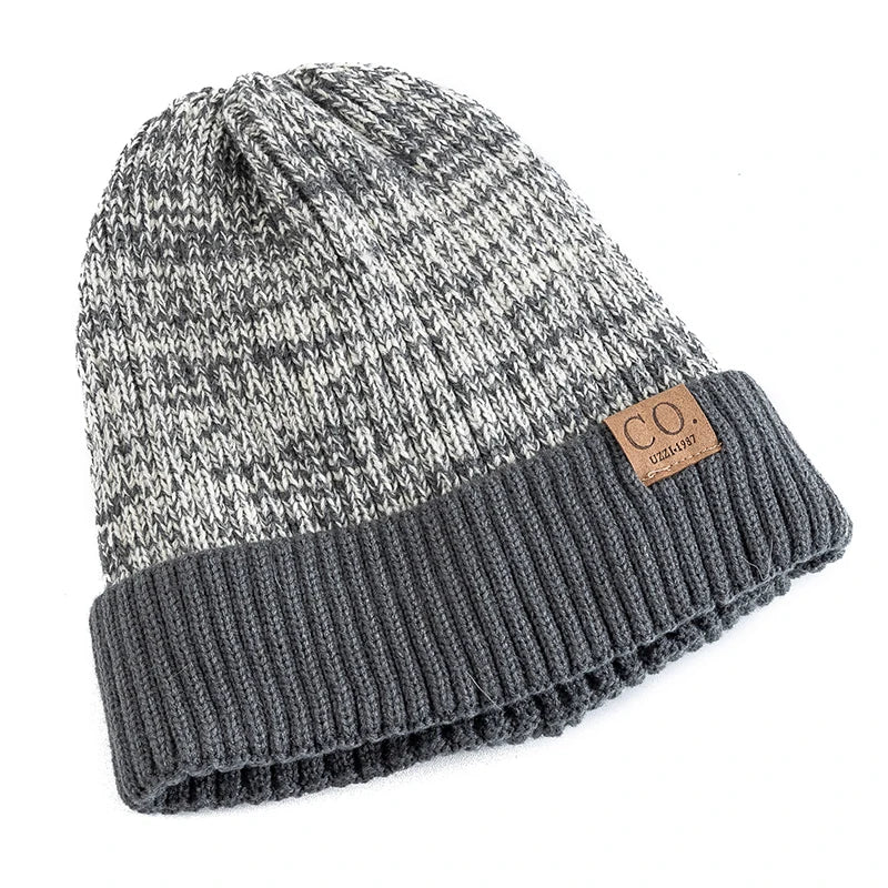 Nuovi Cappelli Invernali Unisex Bicolore Con Fodera In Pelliccia Berretto Caldo Lavorato A Maglia Per Uomo E Donna