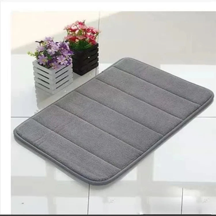 Set Tappetini Assorbenti in Memory Foam Antiscivolo per Bagno Cucina Pavimento e Toilette