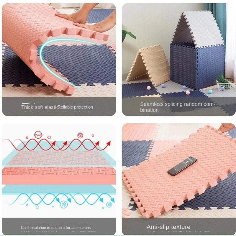 12 pezzi di schiuma tappetino da gioco per bambini tappetino puzzle bambini incastro esercizi piastrelle tappeti piastrelle giocattolo tappeto morbido 30 * 30 * 1 cm