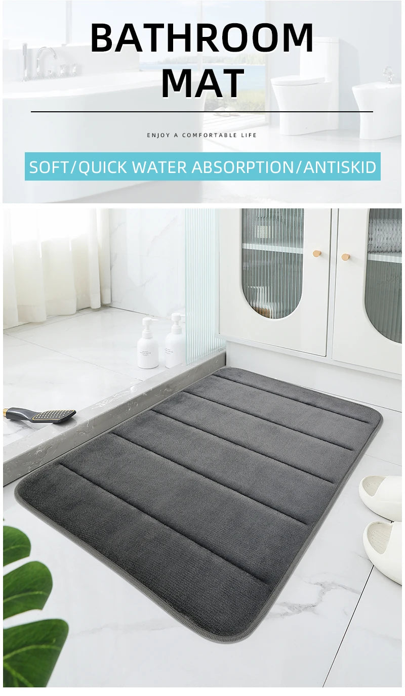Tappetino Antiscivolo In Velluto Corallo Per Bagno Morbido Con Assorbimento Rapido Della Acqua