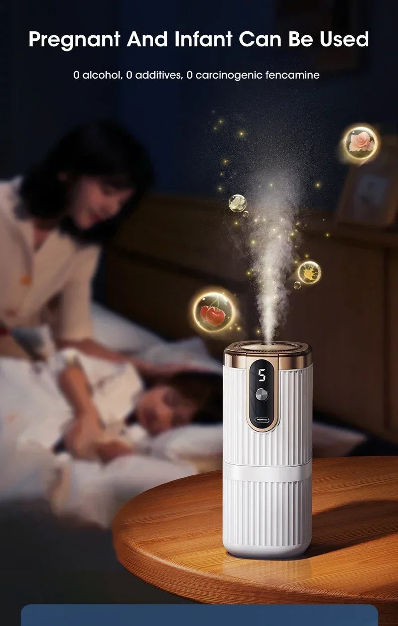 Mini Diffusore Di Oli Essenziali Ricaricabile 5 Marce Per Aromaterapia Umidificatore A Nebbia Grande Per Casa Ufficio