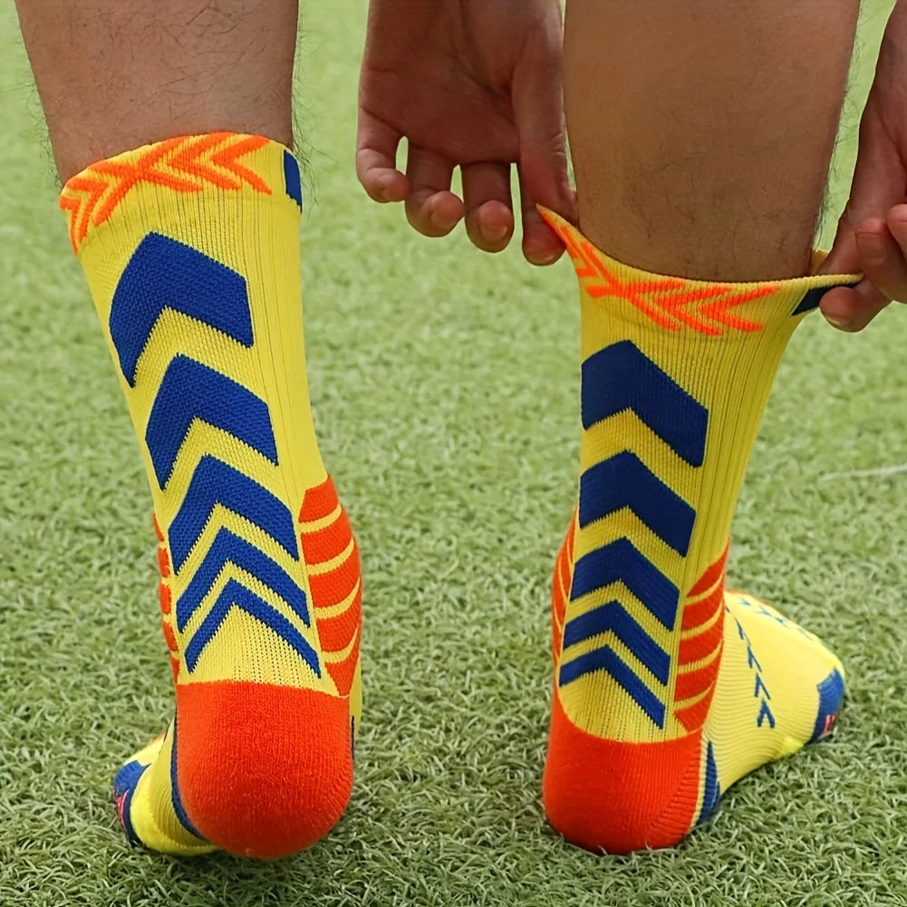 Calzini Sportivi Compressione Spessa Per Corsa E Ciclismo Set Tre Paia Rete Traspirante Supporto Mirato Per Atleti