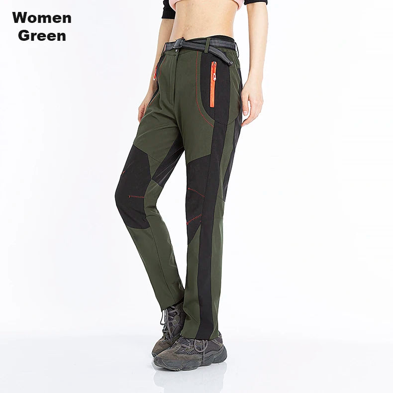 Pantaloni In Pile Invernali Da Donna Per Trekking Impermeabili Caldi Softshell All Aperto Antipioggia Antivento
