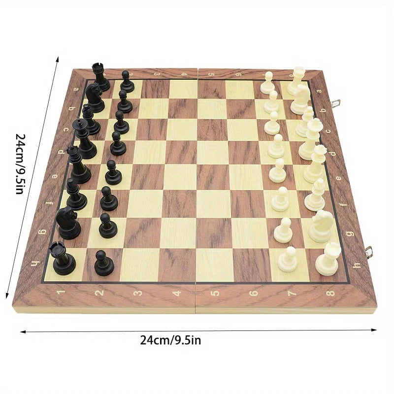 Scacchi Set Pieghevoli Magnetici In Legno Massello Per Bambini Regalo Di Famiglia Giochi Di Strategia