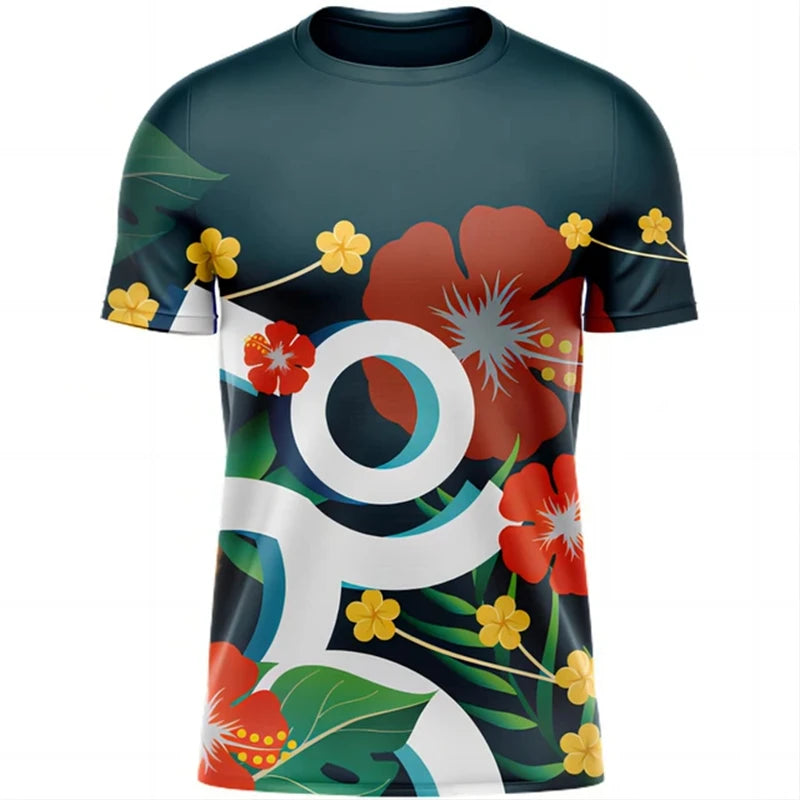 Maglietta Da Corsa Uomo Donna 3D Stampata Estate Casual Fitness All Aperto Girocollo T Shirt Sportiva