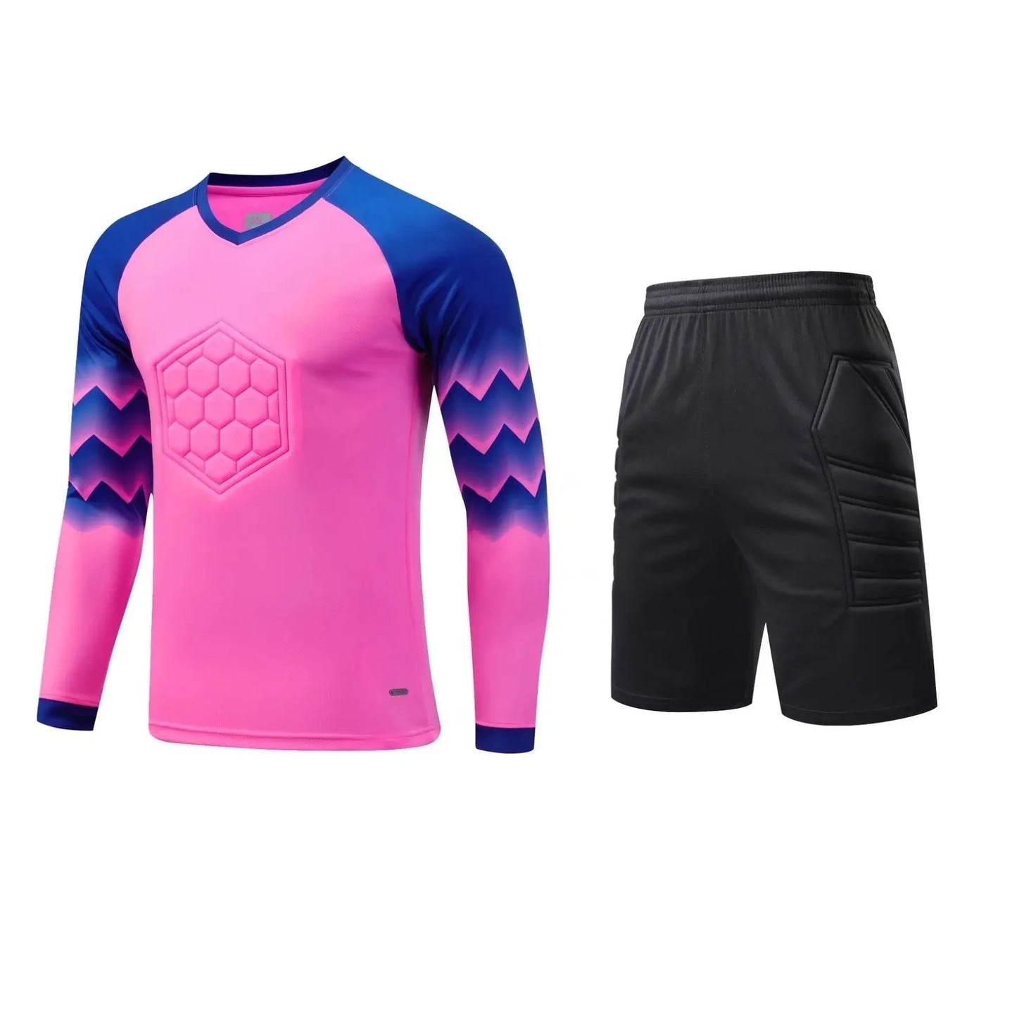 2023 uomo bambino portiere di calcio uniforme spugna protettiva manica lunga allenamento di calcio portiere top maglia da calcio pantaloni personalizzati