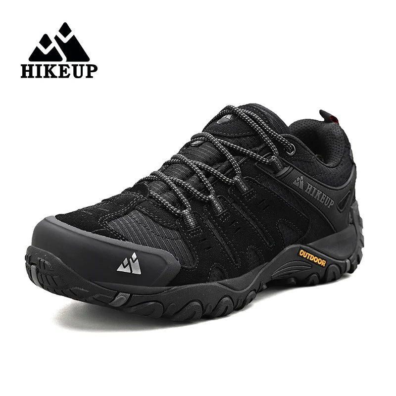 HIKEUP Scarpe Da Trekking Da Uomo In Pelle Scamosciata Impermeabili Traspiranti Esterno Resistente All Usura