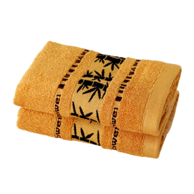 Set Asciugamani Da Bagno In Bambù Ricamati 2 Pezzi Morbidi Alta Qualità Per Viso E Corpo 34x34 34x74 70x140 Cm Regalo