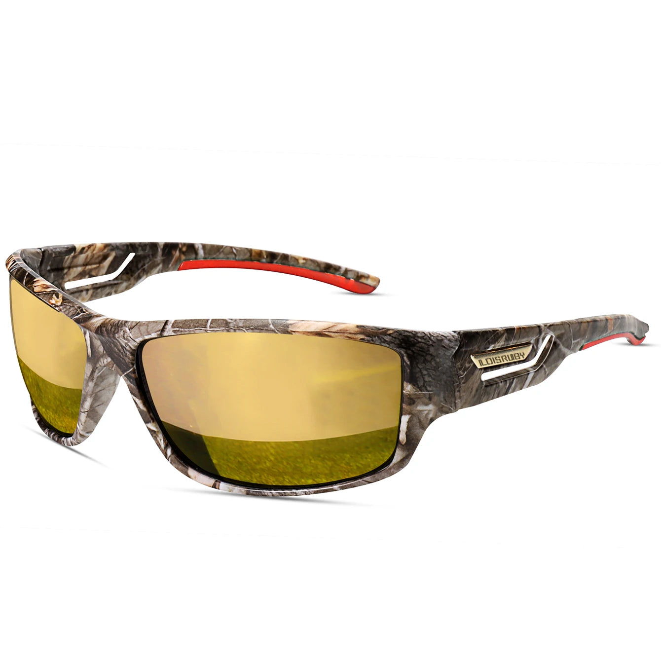 LOISRUBY Occhiali Da Sole Polarizzati Da Pesca Uomo Camouflage Guida Sport All Aperto Ciclismo E Corsa UV400 Attrezzatura