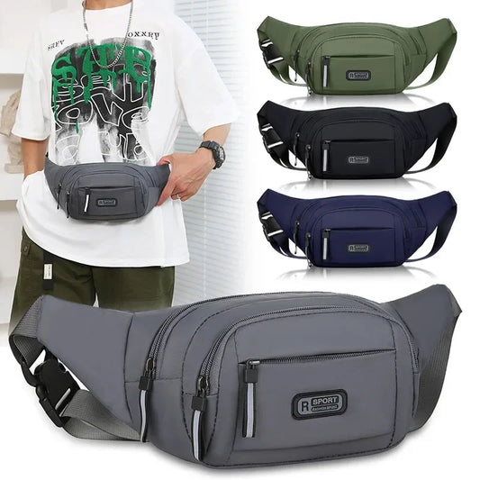 Marsupi da uomo in tela Marsupio unisex aderente Sport mobili Corsa all'aria aperta Antifurto Marsupio invisibile ultra sottile
