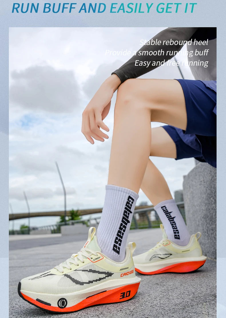 Scarpe Da Corsa Con Piastra In Carbonio Per Maratona Traspiranti Leggere Per Uomo E Donna Comode E Antiscivolo