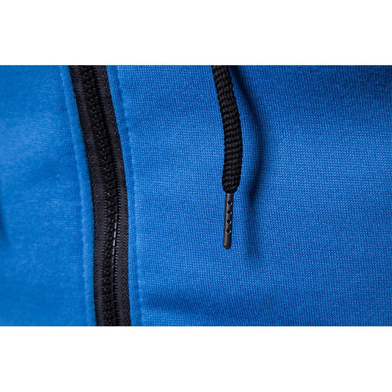 Tuta Da Uomo Set Abbigliamento Sportivo Con Cappuccio Cerniera Felpa Pantaloni Da Corsa Per Allenamento