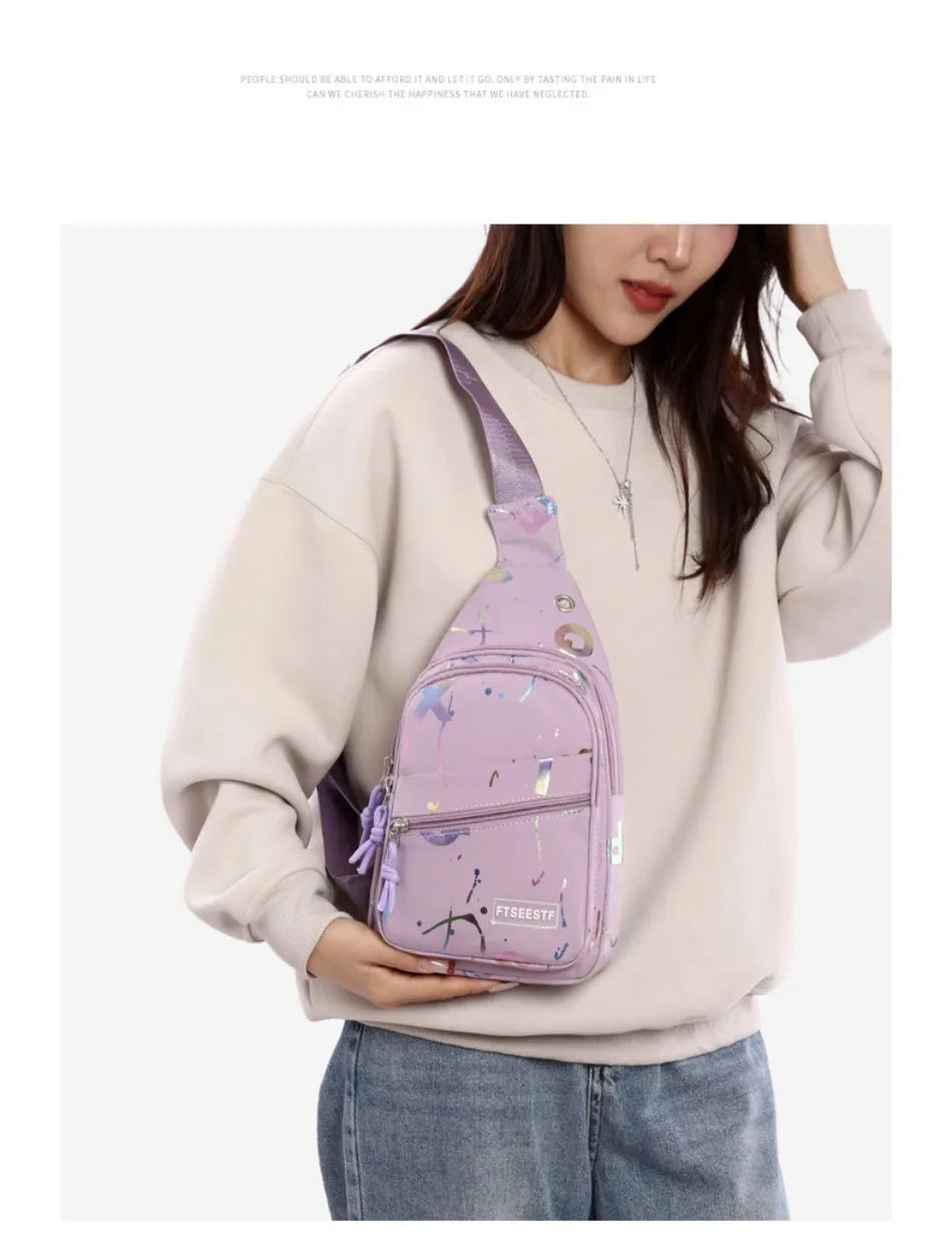 Nuova Borsa Da Petto Per Donna Leggera Con Tracolla Multistrato E Pratica Per Smartphone