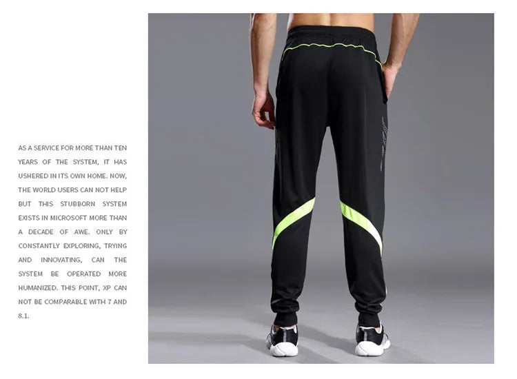 Pantaloni sportivi da corsa da uomo con tasche con cerniera Pantaloni da jogging da calcio Pantaloni sportivi da allenamento Pantaloni da calcio da basket Pantaloni da allenamento da uomo