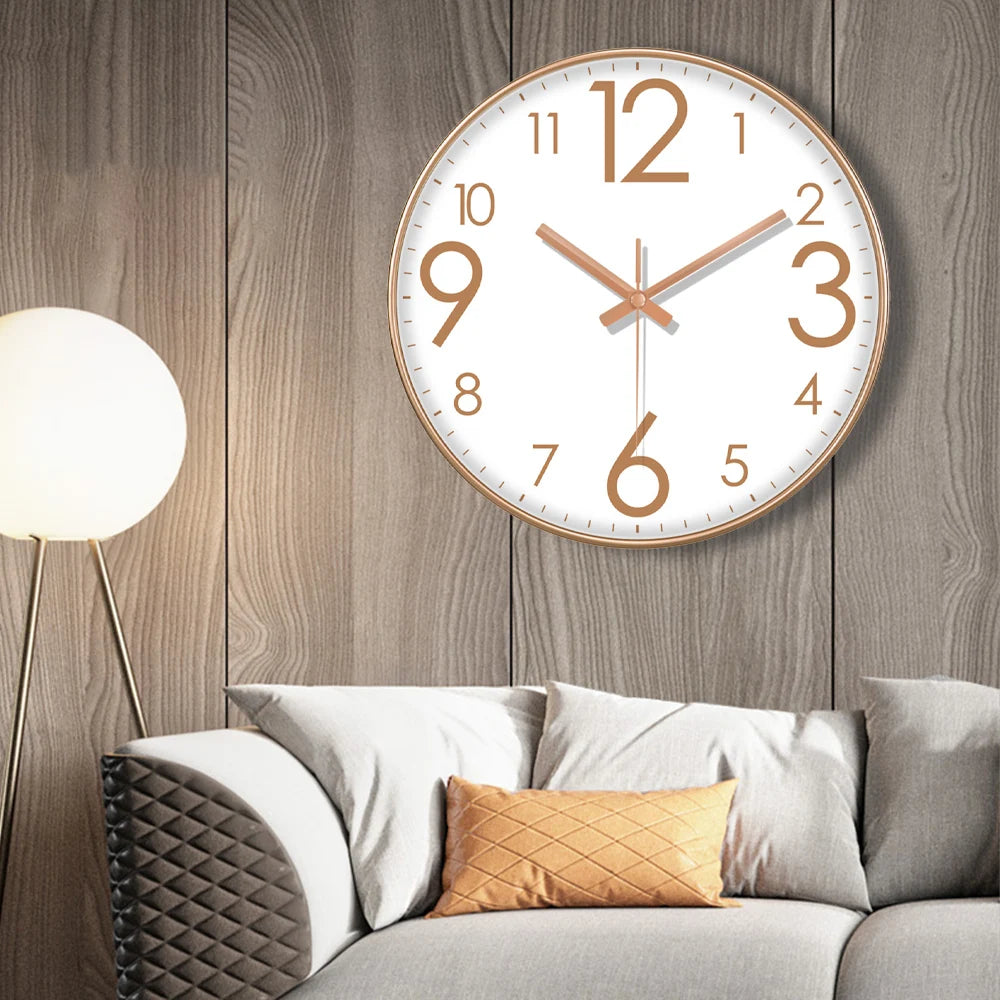 Orologio Da Parete Quarzo Numeri Grandi Facile Da Leggere Decorazione Domestica Moderna Silenzioso Senza Ticchettio