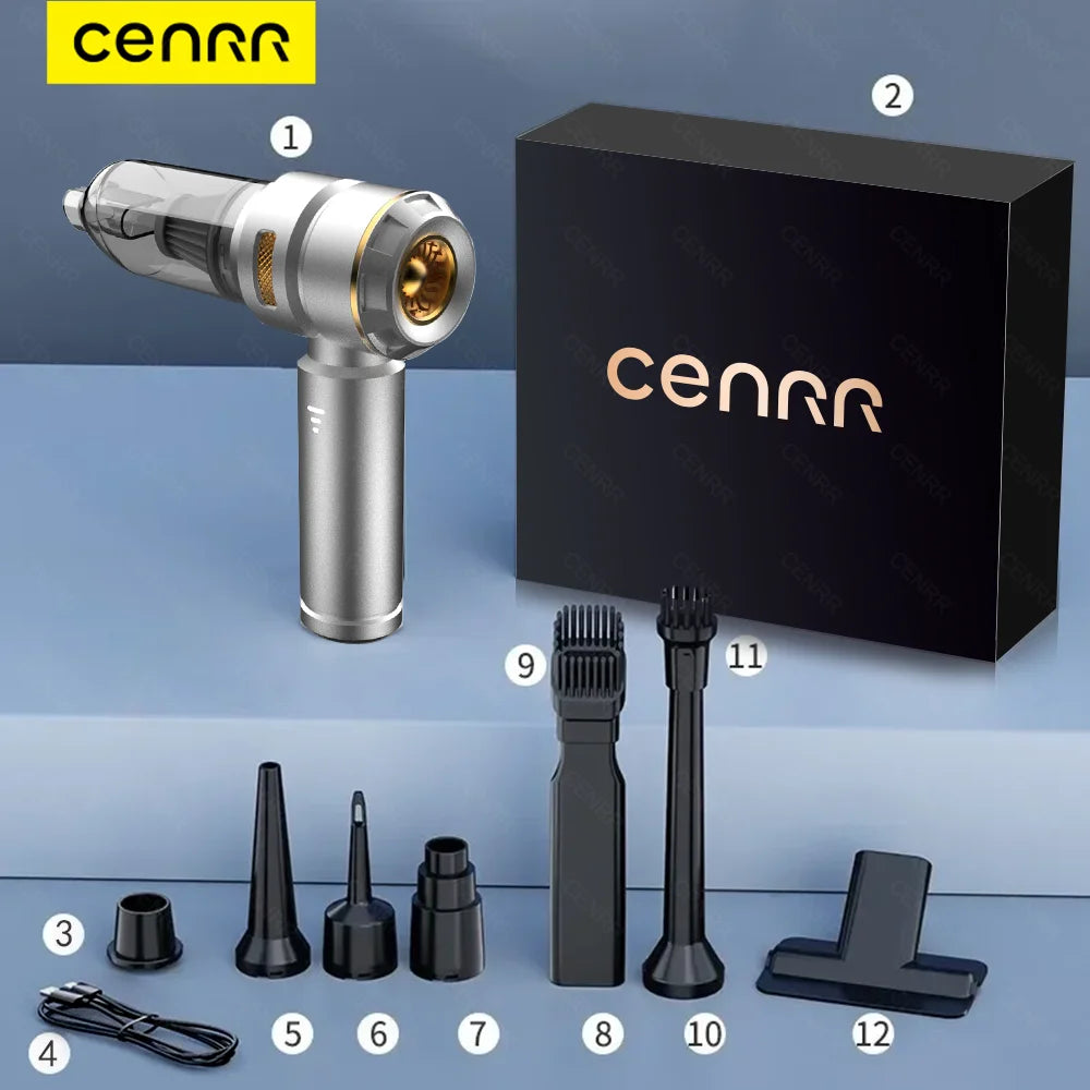 Cenrr 998000 Aspirapolvere Per Auto Senza Fili Potente Portatile Con Accessori Auto E Pulitore Universale