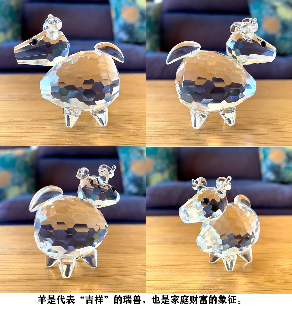 30 Cristallo Trasparente Figurine Animali Carini Scultura in Vetro Decorazioni Ornamento Tavolo Regalo Natale Bambini