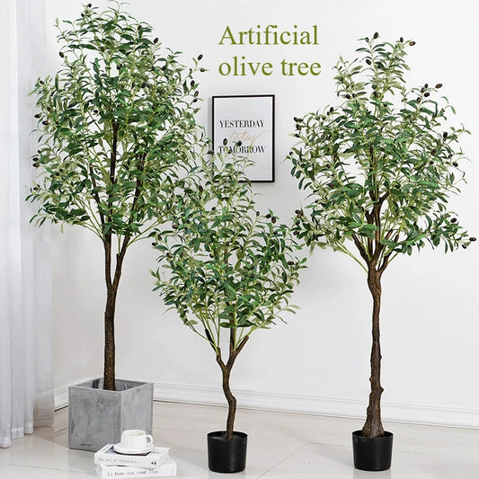 Albero Oliva Artificiale Grande Con Base Regolabile Da 60 Cm A 210 Cm Per Decorazione Ufficio E Casa