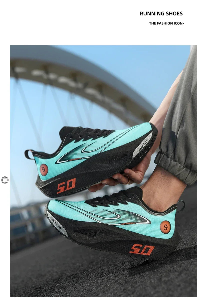Scarpe Da Corsa 2025 Con Piastra In Carbonio Traspiranti Con Cuscino Di Rimbalzo Leggero Per Maratona Professionale