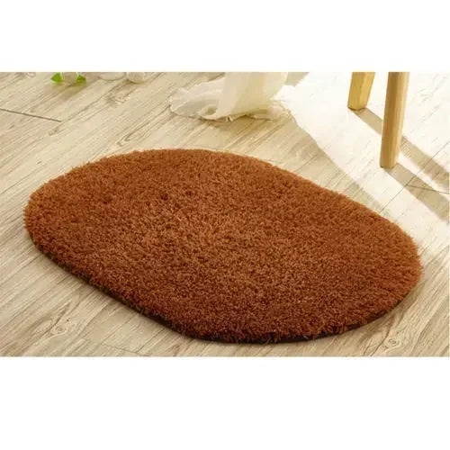 Tappetini da Bagno Antiscivolo in Memory Foam Ellittici Morbidi con Assorbimento Idrico per Pavimento del WC Spessi