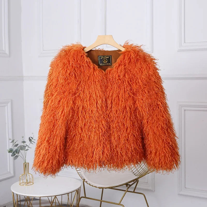 TARUXY Cappotto Di Pelliccia Sintetica Donna Inverno 2025 Caldo Design Lusso Street Style Giacca Breve