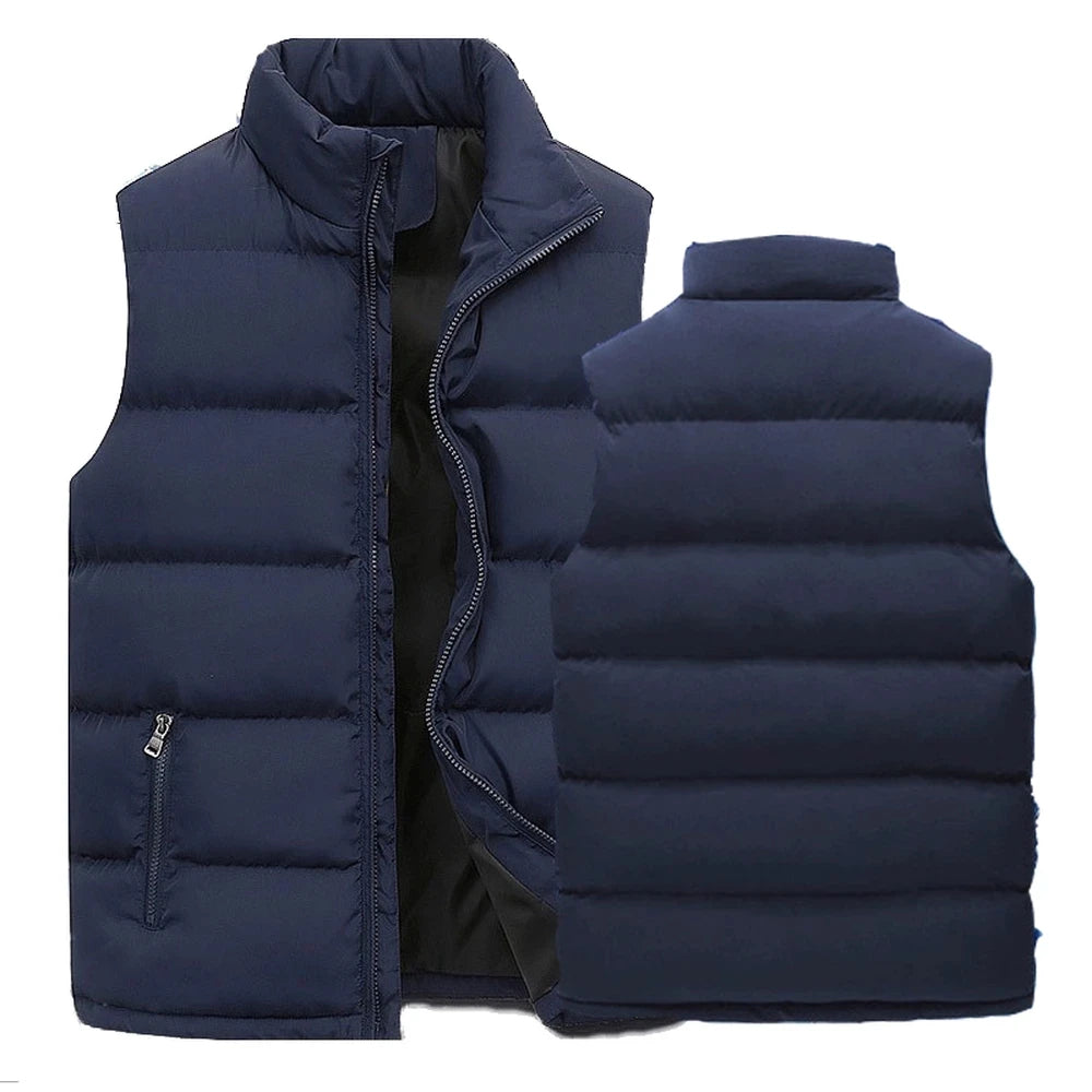 Gilet Da Uomo Impermeabile Senza Maniche Con Cerniera Colletto Alla Coreana Autunnale Abbigliamento Di Marca