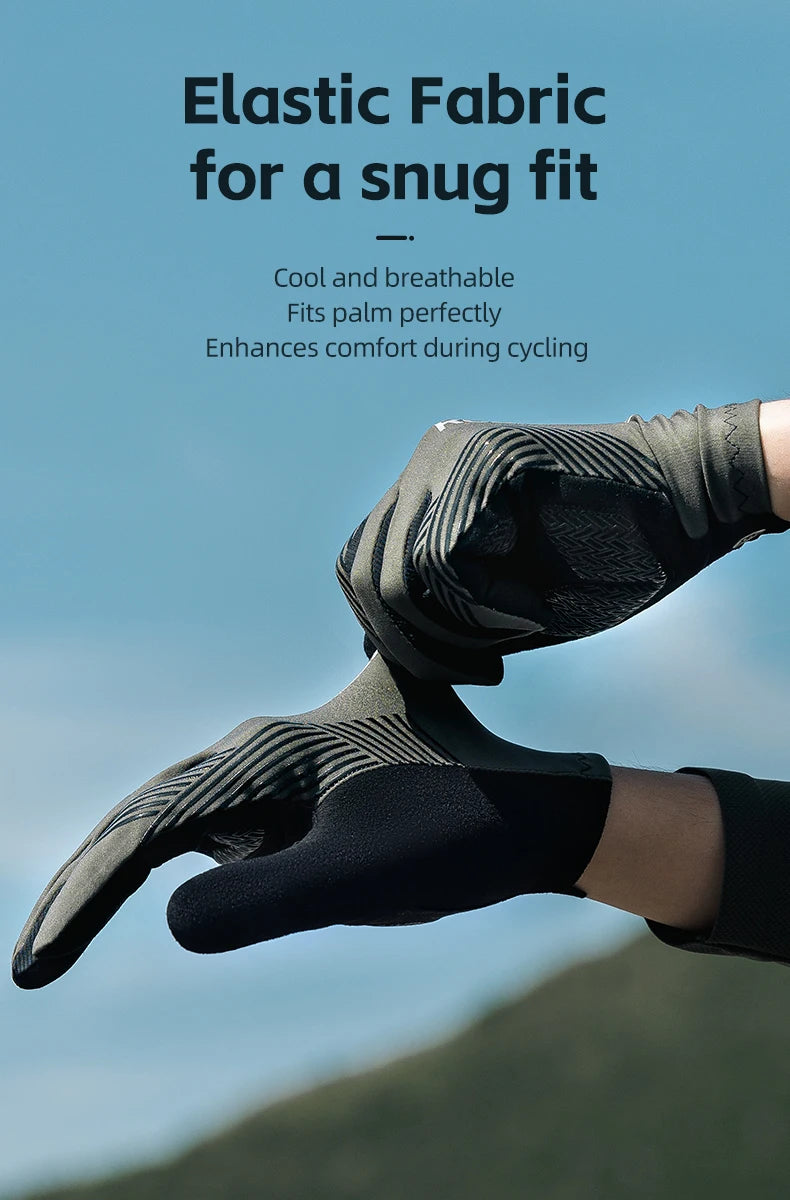 Guanti da Ciclismo RockBros Estivi Traspiranti Antiscivolo Touchscreen per MTB Bici da Strada Corsa Fitness Palestra