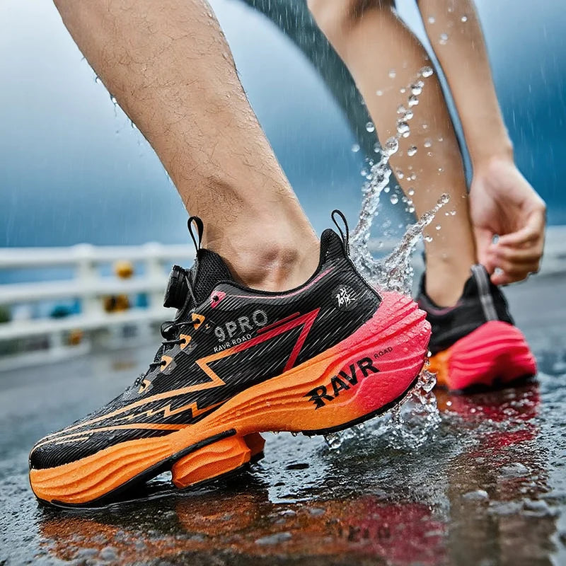Letcomfit Scarpe Da Corsa Uomo 2025 Ammortizzazione Piastra Carbonio Scarpe Da Ginnastica Maratona Leggere Antiscivolo
