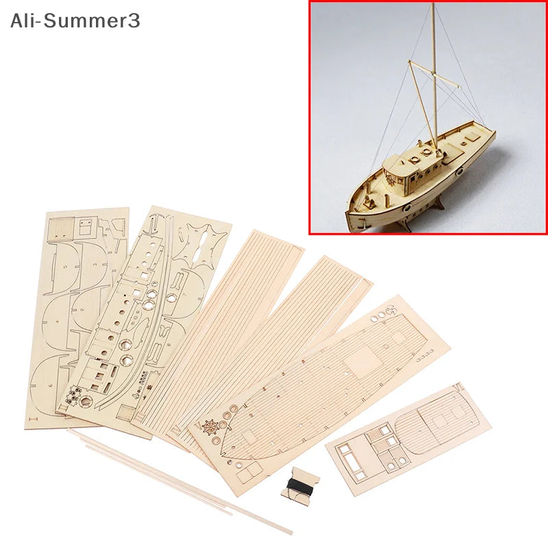 1:30 Modello di assemblaggio di navi Barca a vela in legno Kit in legno fai da te Puzzle Giocattoli Regalo