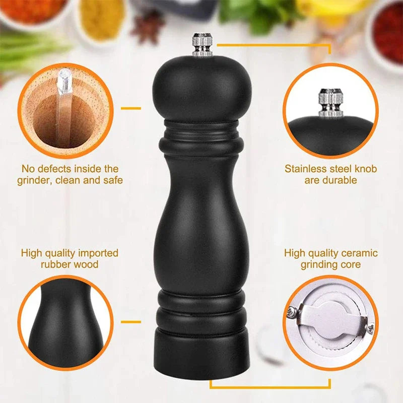 Macinapepe Nero In Legno Smerigliatrice Creativa Utensili Olandesi Per Cucina Cottura Barbecue Sale Pepe Condimenti