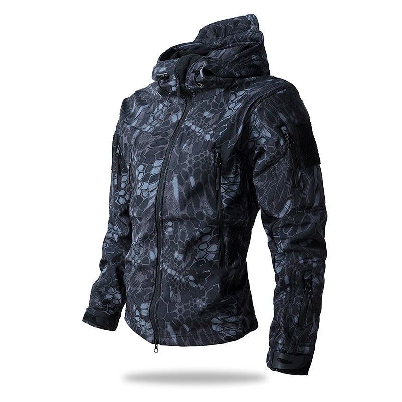 Lurker Giacca Soft Shell Tattica Pelle di Squalo Uomo Impermeabile con Cappuccio Mimetica Esterno da Caccia Autunno