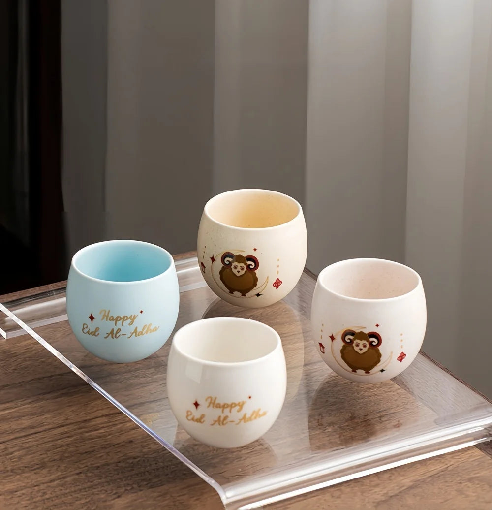 Tazza Ceramica Da 120 Ml Con Motivo Pecora Creativa Per Caffè E Tè Regalo Eid Al Adha Home Office Cucina