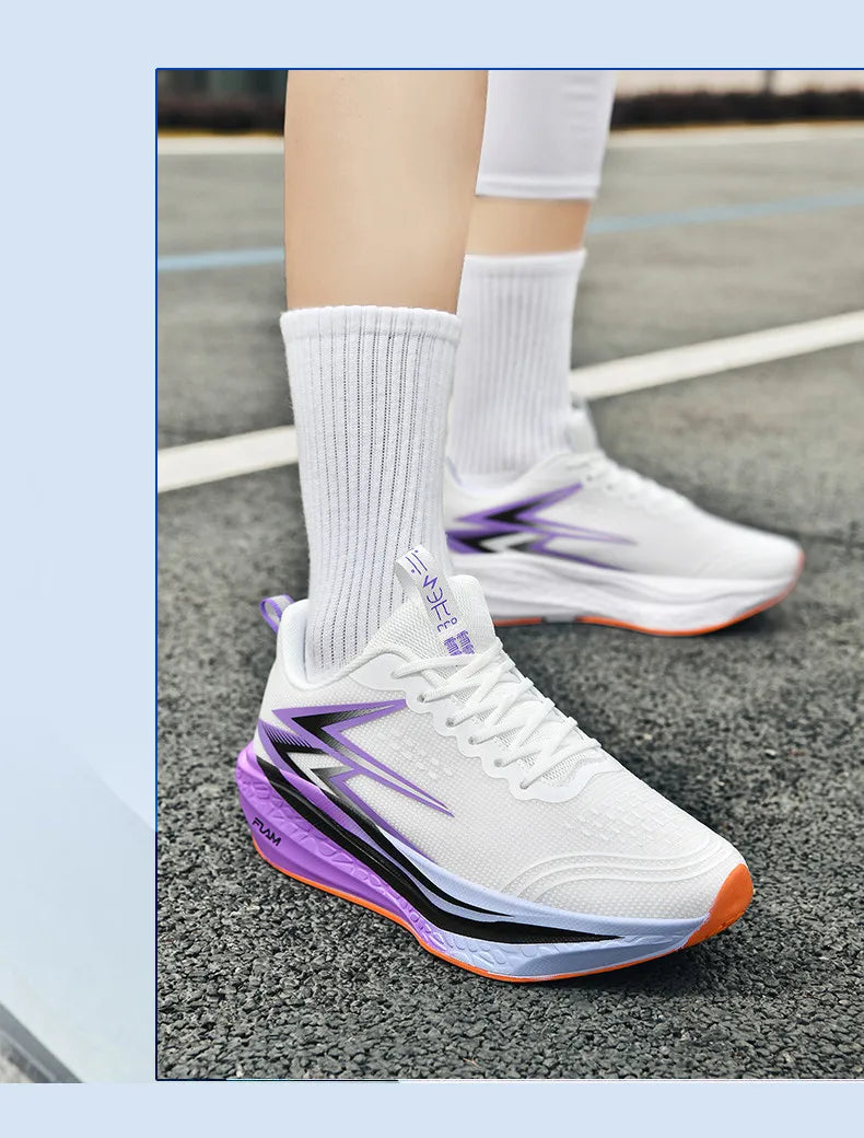 Scarpe Da Corsa Uomo E Donna Leggere Traspiranti Per Maratona Con Bordo In Carbonio Scarpe Sportive Di Tendenza