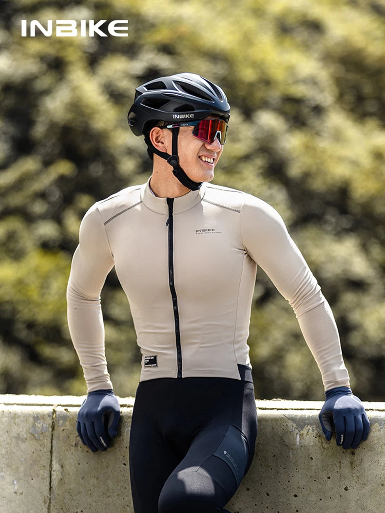 Maglia Uomo Maniche Lunghe in Pile Termico Inbike 2025 per MTB Autunno Inverno Abbigliamento Ciclismo