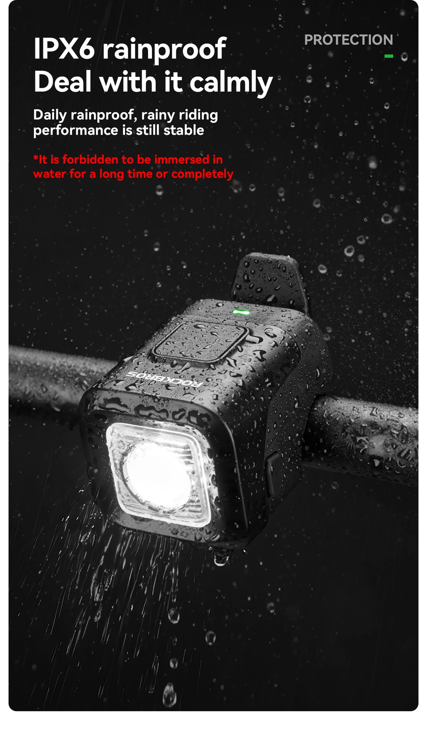 Clacson Per Bici IPX6 Antipioggia Con Ricarica Tipo C 2300mAh Faro Illumina Avvertimento Luce Anteriore Due In Uno