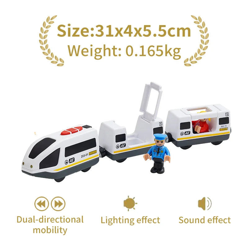 Locomotiva Magnetica Per Treno Ad Alta Velocità Di Simulazione Universale In Legno Per Giochi Educativi Ferroviari