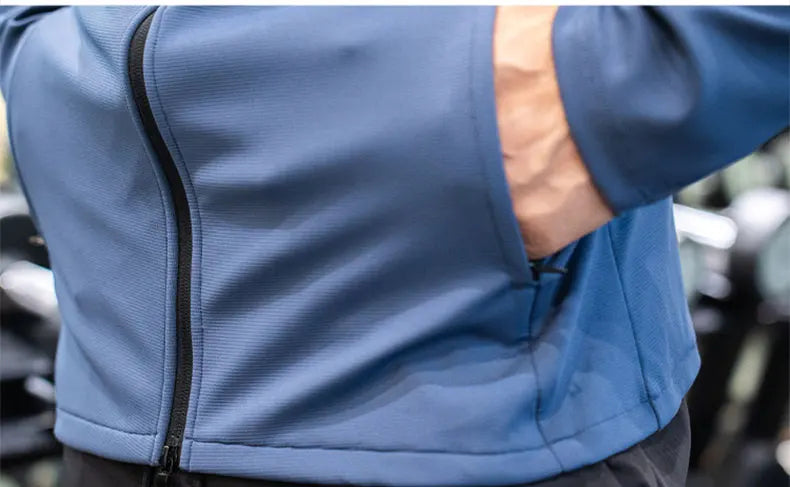 Giacca Sportiva da Uomo con Cappuccio Traspirante Manica Lunga Slim Fit Top da Corsa ad Asciugatura Rapida