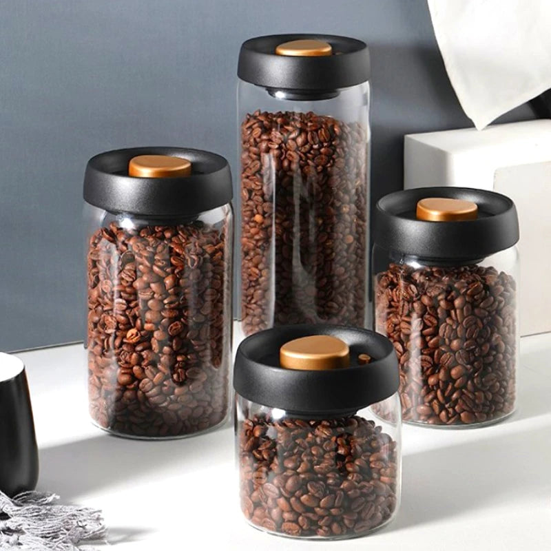 Barattolo Sottovuoto In Vetro Ermetico Per Conservare Chicchi Di Caffè E Alimenti Contenitore A Prova Di Umidità