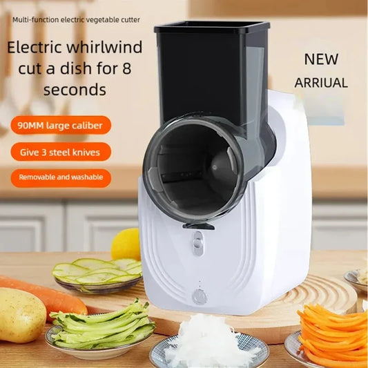 Tagliaverdure multifunzione Cucina domestica Tagliaverdure elettrico Affettatrice per verdure Trituratore automatico