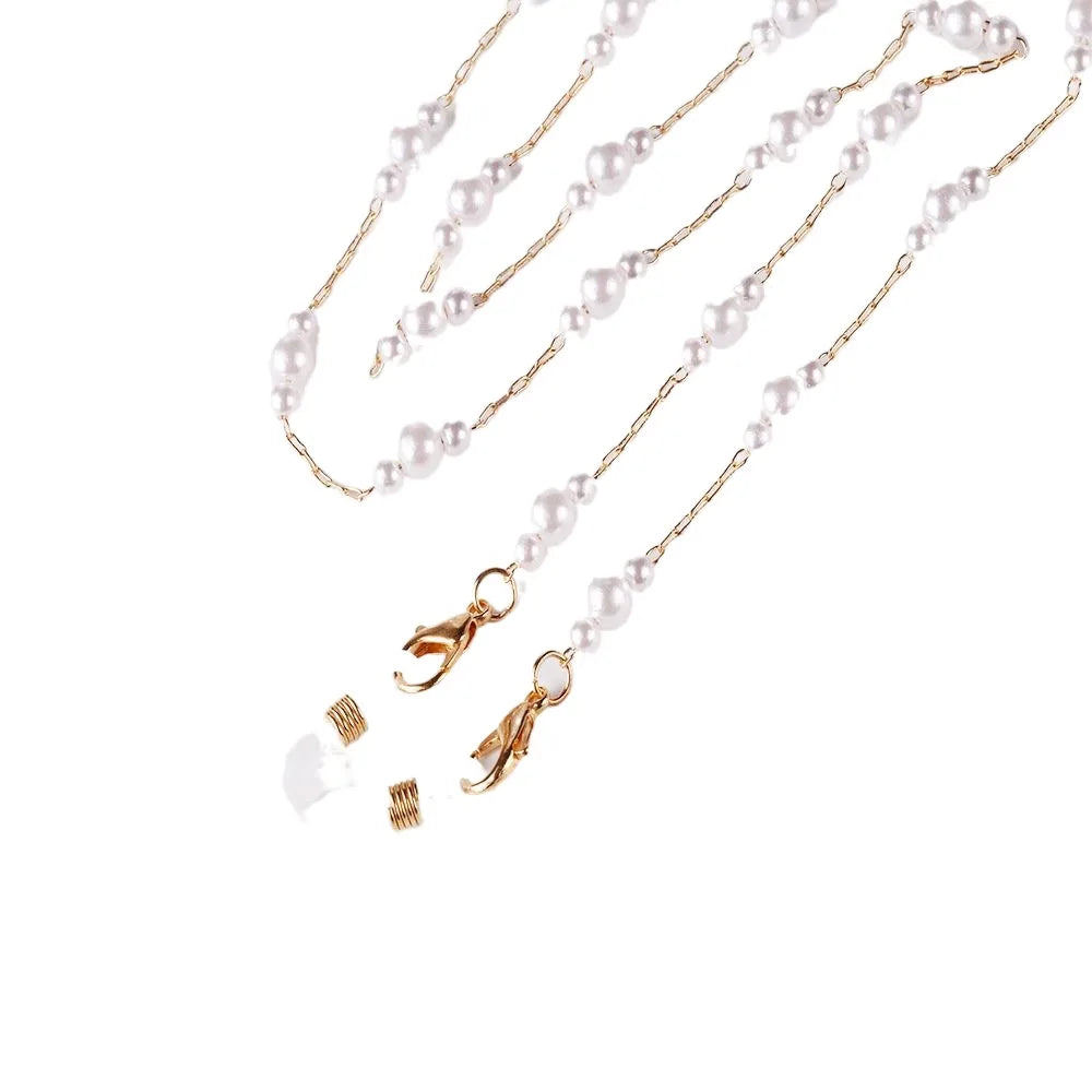 Nuova Moda Per Donne Catena Occhiali Con Perle E Stelline Vuote Tracolla Cordino Per Occhiali Da Sole E Lettura