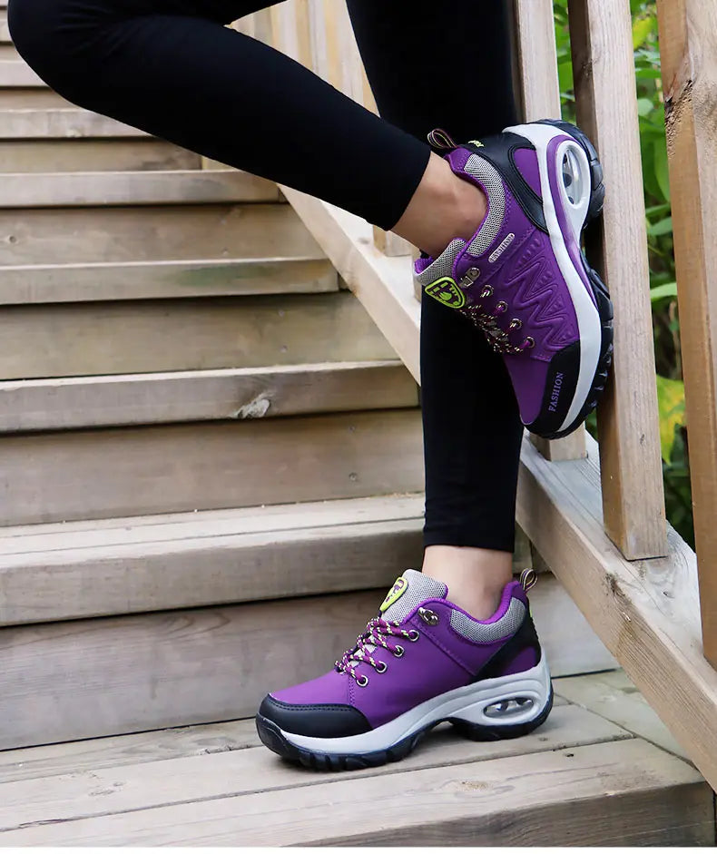 Scarpe Sportive Da Donna Con Plateau All'Aperto Escursionismo Moda Scarpe Casual Antiscivolo Da Corsa Basse Calzature