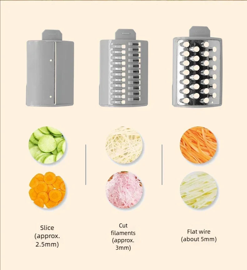 Affettatrice Di Verdure Multifunzione Per Cucina Domestica Elettrica Con Trituratore Automatico