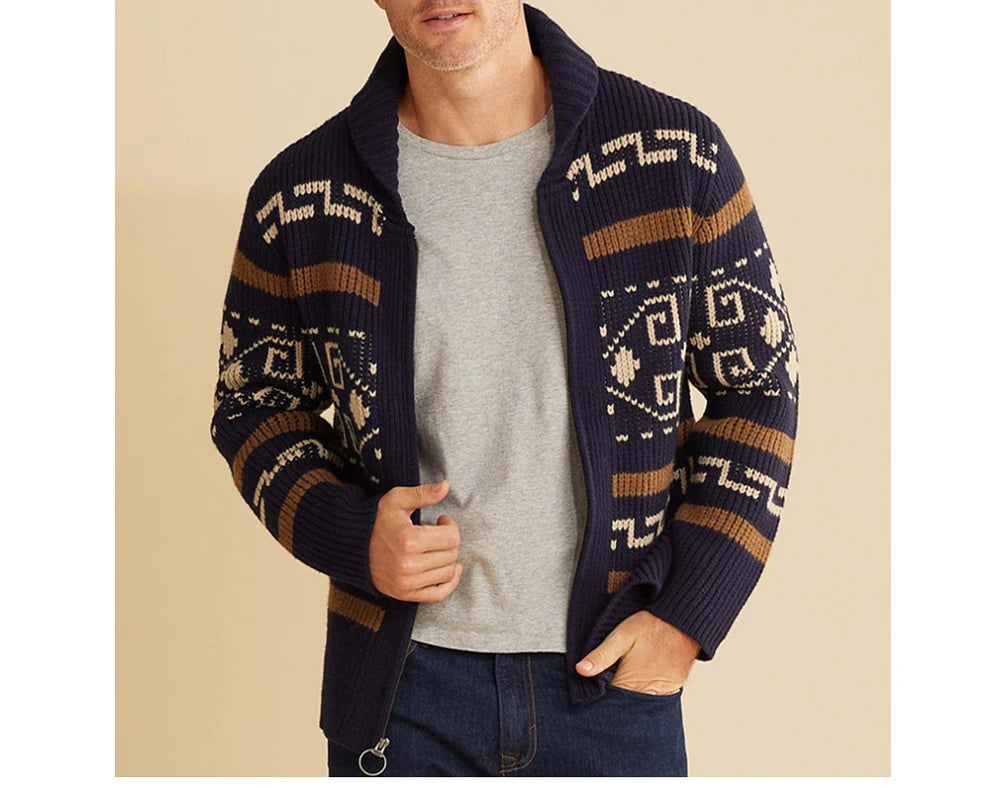 Cardigan Invernale Da Uomo In Maglia Lavorata Termico Caldo Abbigliamento Casual Moda Uomo YA2684