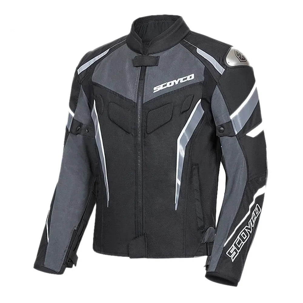 SCOYCO Moto Giacca Impermeabile Anticaduta Traspirante In Rete Con Protezioni Motocross Pantaloni Tuta Uomo