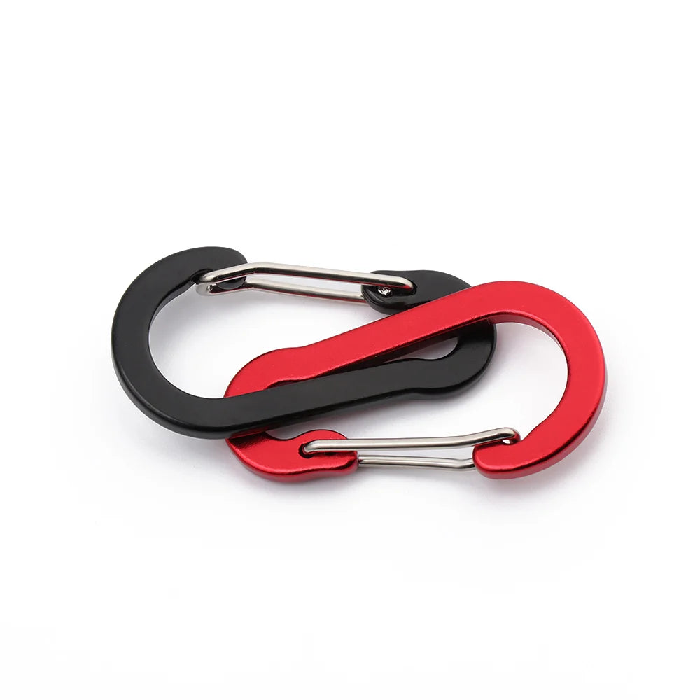 Portachiavi In Alluminio Robusti Con Moschettone E Fibbia A Scatto Set Da 5 Per Zaini Campeggio Arrampicata