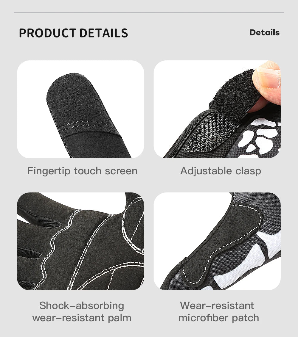 Guanti Da Equitazione E MTB Antiscivolo Con Touch Screen Resistente All Usura Unisex Regalo Halloween